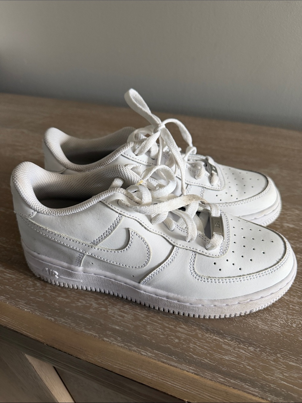Nike White Low-Top Leather Sneakers